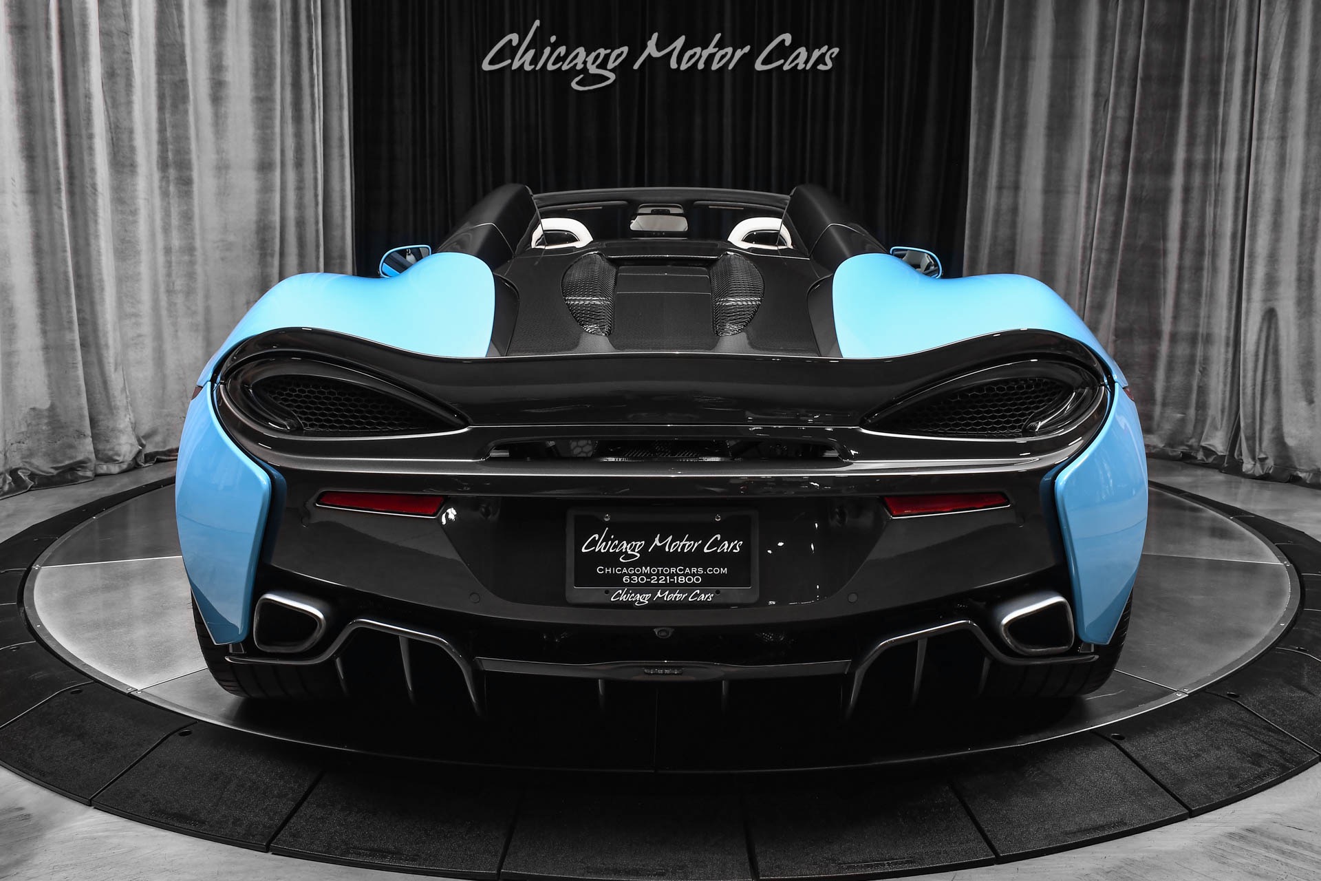 Used 2018 McLaren 570S Spider Convertible RARE Curacao Blue Full